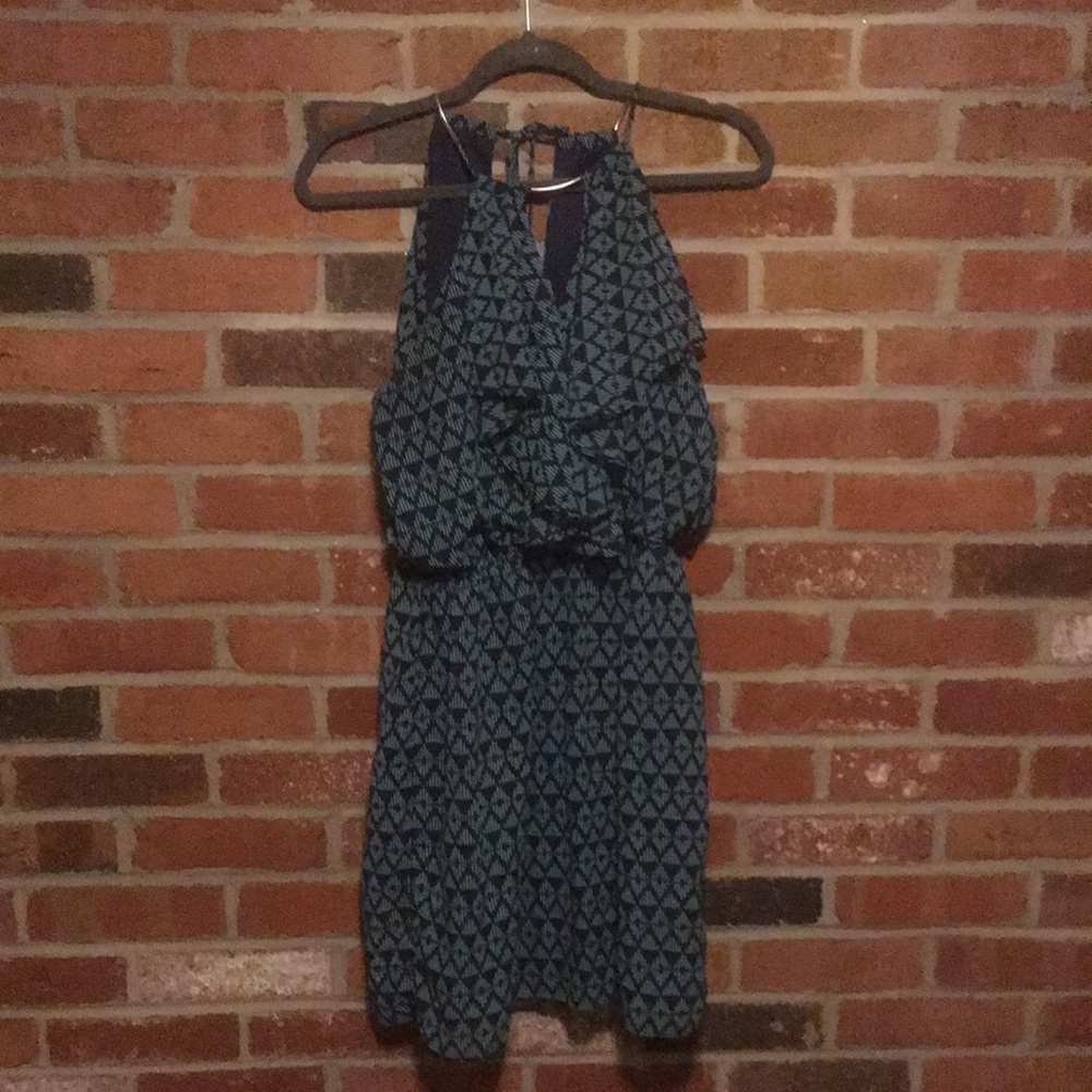 Bison bisou geometric print dress